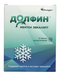 Долфин, табл. д/рассас. №10 ментол эвкалипт